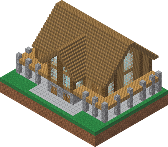 Isometric Minecraft Building