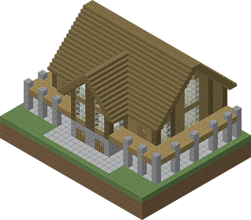 minecraft house vector art
