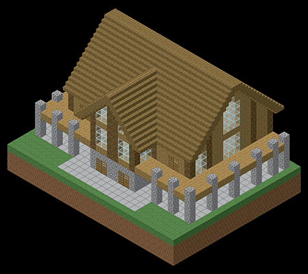 Isometric Minecraft Building